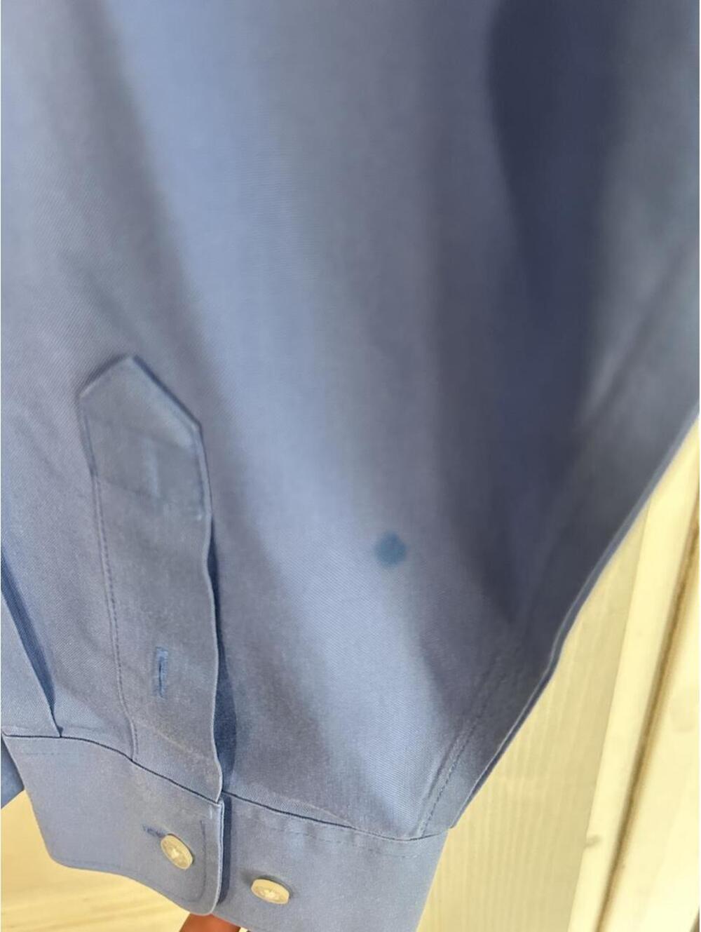 lauren ralph lauren blue cotton button down shirt L - Picture 3 of 5